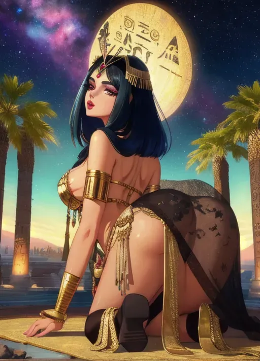 Photorealistic, heavily detailed, absurdres, ambient lighting and shading,3D,
Perfect human anatomy,
(My pov, me fucking
Sexy seductive Egyptian queen Cleopatra), in many various positions,
Cleopatra looking directly at camera,
Face shows sexy aggressive predator hungry for sex,
vaginal penetration,
(Imminent fuck)
(Doggy style)
(Pov from below)
(Side doggy)
(all fours)
(Threesome)
(Fucked from behind)
Perfect gorgeous angelic face looks like Elizabeth Taylor
or (Julie Newmar) or (Yvonne
deCarlo) or (Ann Baxter), or (Caroline Jones),
Gorgeous face,
CINEMASCOPE, Technicolor,
(Hollywood 40s 50s aesthetic)
Wearing Egyptian crown,
Carrying Sejem Sceptre,
Big bold bright saturated
Egyptian colours,
Regal sexy Ancient Egyptian clothing of shimmering brightly coloured translucent
silk robes and (sexy see-through lingerie),
Heavily detailed gorgeous
face,
Heavily detailed beautiful blue or green eyes with long eyelashes and perfect eyebrows,
Natural-looking pale skin,
Finely detailed (straight
black hair in Egyptian style),
Ruby red lips,
(Egyptian style makeup with heavy mascara heavy eyeliner and coloured eyeshadow),
Slender curvaceous body,
Small heavily detailed tits with (beautifully detailed
pink nipples) and pink Areolae,
(Showing (Heavily detailed perfect pussy exposed and open))
((Showing Heavily detailed
anus exposed and open)),
5-good-hands,
Perfect hands with five
slender fingers on each hand
Ultrarealistic, Unrealengine
Absurd resolution,
Ancient Egyptian Technicolor aesthetic,
Goddess, magical, cosmic, sacred, sexy
Egyptian temple with Nile River, Great Sphinx and Great Pyramid in background
Cosmic night sky,
Hands completely inside the frame,
Arms completely inside the frame,