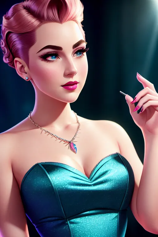 a color pencil draw of,a disney princess,wearing frock,dancing,five fingers per hand,undercut hair,charming face,beautiful lips,curved eyebrows,curved eyelid,pale skin,romantic,wearing necklace,cinematic lighting,highly detailed,studio lighting,8k,ultra realistic