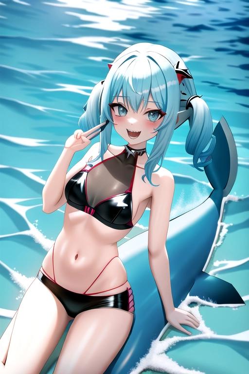shark girl,shark tail