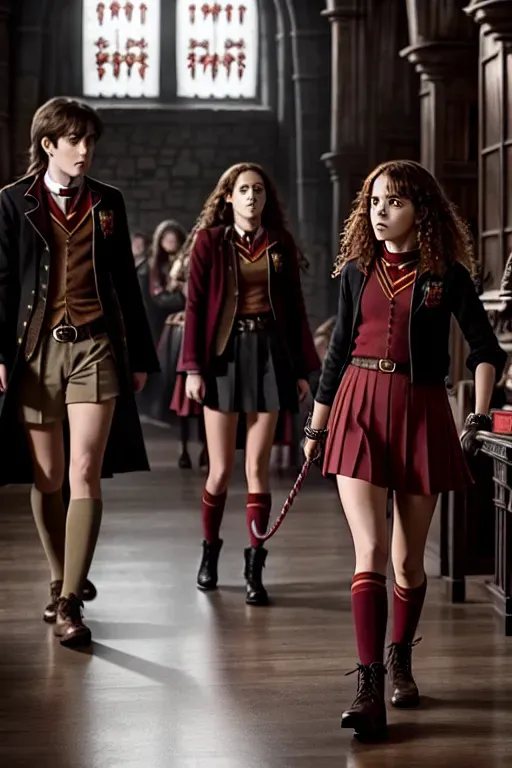 Dopamine Girl - Hermione Granger in a red and black Desous with spikes ...