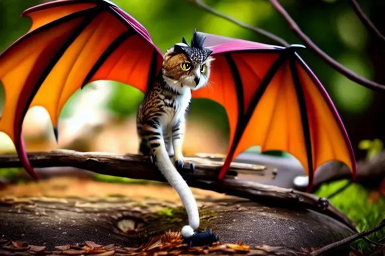 intricate highly detailed Owl Cat dragon