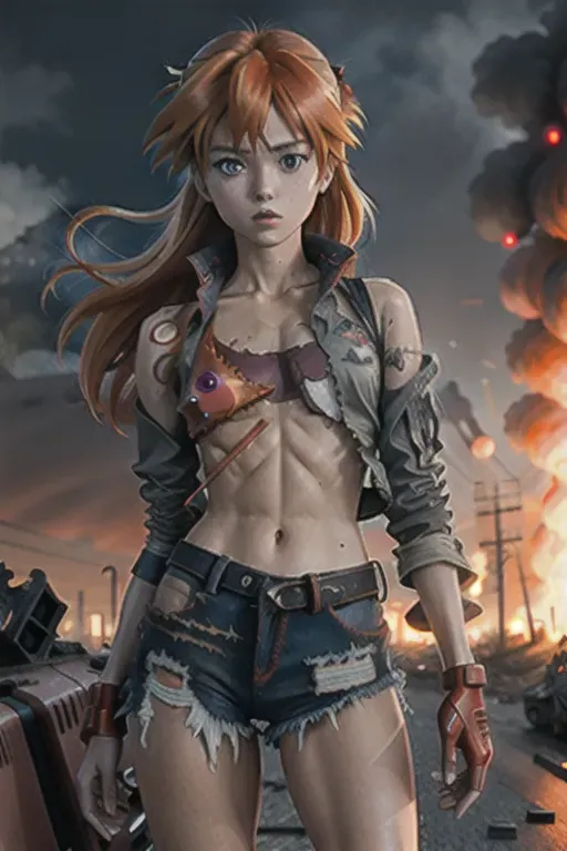 Dopamine Girl Asuka Langley From Neon Genesis Evangelion In A Ripped