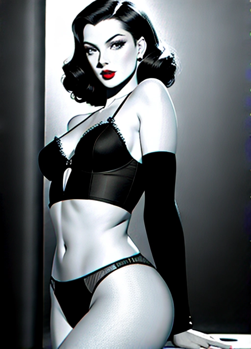 ((Stylish black and white film-photograph)),
(sexy 1940s 1950s vintage pinup),
1940s 1950s vintage porn,
Kinky vintage lingerie,
vintage bra, bullet bra, cupless bra,
Crotchless panties,
Translucent lingerie,
(Red lips), (detailed realistic beautiful green or blue eyes),
(Heavy coloured eyeshadow and eyeliner and mascara),
pointed breasts, conical tits,
(exposed detailed nipples),
((visible detailed pussy)),
Beautiful perfect skin textures and tones,
Detailed realistic and correct anatomy,
Slender but womanly body,
((photorealistic)), (filigree),
Kinky,
(active scene), (active pose),
(various positions),
(Active sex with viewer in various positions),
looking directly at camera,
Making eye contact with viewer,
Engaging and enticing the viewer,
Beautiful perfect lighting,
Authentic 1940s 1950s porn look and feel,
Underground black market porn,
Yvonne De Carlo, or Carolyn Jones, or Ava Gardner, or (Martha Vickers), or Gene Tierney, or Lana Turner, or Mary Astor, or Jean Harlow,
Fucking the viewer in various positions,