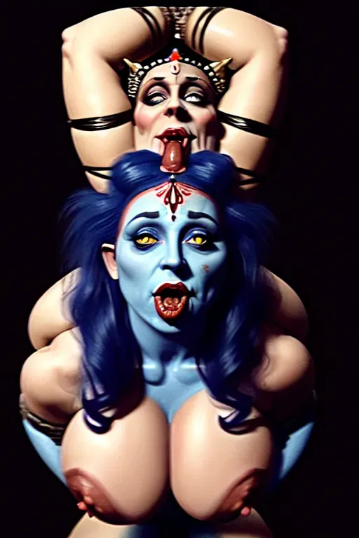 ((((blue-skinned)))), angry-eyed, big eyes, full naked, (((cowgirl pov))), (((tongue out))), (((vampire teeth))), (((riding dick))), four hands, bloody weapons, beheaded skull, indian, (((long black waivy thick hair))), extra limbs, four hands, ((((((indian))))), ((((milf)))), (((pov from below))), ((((goddess)))), ((crown)), (((((wrists tied above head))))), (bbw), (((pawg))), (((bhabi)))