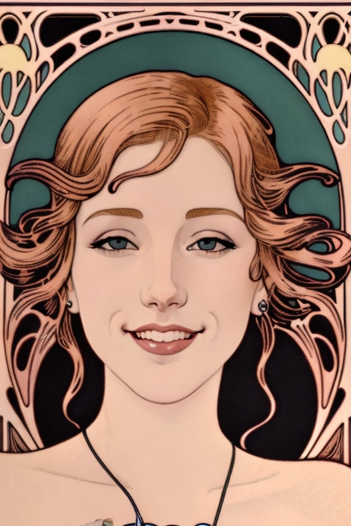 ((((Erotic art Art nouveau full color lithograph illustration)))), extreme closeup pov lower lip, gorgeous young nude redhead woman, completely naked, beautiful face, (sexually aroused smile), ((alluring smile)), (((seductive expression))),((((flirting)))), beautiful eyes, ((((looking at me)))),(((looking into my eyes))),((looking at viewer)),