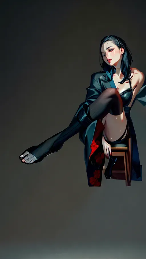 1girl, half body , detailed face, beautiful::5, gorgeous::5, attractive::5, pretty::5, stunning::5, sexy::5, flawless::5, shapely::5, sensual, dirty::5, fatal, lethal, deadly, hurt::5, bruised::5, feudal japan::5, japanese , seductive, surprised, startled, stunned, attacked, ambushed, assaulted, frightened, terrified, alarmed, scared, spooked, panicked, fearful, terrorised, moody lighting::5, night::5, short hair, dark hair, black hair, parted hair, almond shaped eyes, thin lips, solo , masterpiece, ultra high res, professional, photo referenced::5, soft feminine facial features, 27 years old, slender, slim, lean, lithe, pale skin, kimono, dark blue kimono, saliva, saliva dripping, summer, thin clothing, sweat, sweaty skin, shiny skin, eyeliner, small breasts::5, head twisted, head turned, bra, blood::5, bleeding::5, pain::5, feet, foot, dorsal, toes, toe, head tilt, mouth open, mouth agape, parted lips, bending, bent, 1 character, upper body leaning, upper body forward, upper body bent, arms by the side, turning, head turned, breast covered, chest covered, kimono, skirt, stockings, thin stockings, black stockings, thin socks,