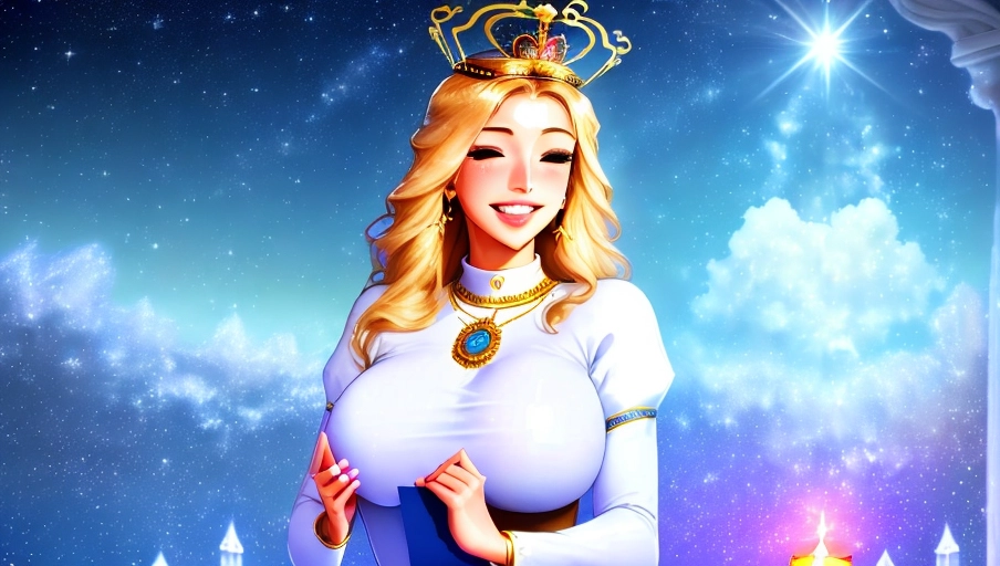 a 64k high detailed photo, standing female, masturbation, Intimacy, saint, priestess, religion, Sex Religion Tones, Intimacy Religion, Ultra Detailed, Best Quality, Most Detailed, Angel Wings, Angelic Lighting, Love, Hope, Magic casting, Crown, Queen, Smiling, happy, Glory, Warrior, Angels, Angelics, Positivity, Happiness, ecstasy, enraptured, sweaty, saving, God, Royalty, Morality, Goodness, True Good, Power, Force, Authority, Ethical, Saviour, Halo, Always and Forever Sentimental, in heat, hot, ultra hot, best, best lighting, tantric, Neutral, Brilliant, Logical, Compassionate, Perfect, Perfection, Exciting, Integrity, Winged, Courage, Purity, Harmony, Beauty mark on upper lip, Family, Titan, Primordial, Protogenoi, Happiness, Happy, True Happiness, The Light themes, Heavenly Themes, Life, Death, The Rise, clean, Sexiest, Prettiest, Most, Beautiful, Angelic, Speech, ecstasy impression, ((Smiling)) (Happy Expression)) ((Love Worship))