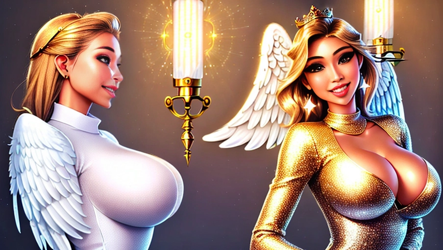 ((a 64k high detailed photo of Female)),
HDR, Professional, ((has clothes))) ((Has Attire)) Godly Ultra Detailed Best Quality Most Detailed ((Angel Wings)) Angelic Lighting Love Hope Magic casting Crown Smiling Queen happy Glory Warrior Angels Angelics Positivity Happiness ecstasy enraptured sweaty saving God Royalty Morality Goodness True Good Power Force Authority Ethical Saviour Halo short Hair Always and Forever Sentimental in heat hot ultra hot best best lighting tantric Neutral Brilliant Logical Compassionate Perfect Perfection Exciting Integrity Winged Courage Purity Harmony Beauty mark on upper lip ((Female)) Ethereal Lighting Celestial Lighting (((With Clothes))) ((With God Item)) ((God Tech)) with items of power God Wings ((Afterlife Light)) (Love Worship) (Perfect Tits) (Perfect Ass) ((Happy Expression)) ((smiling))