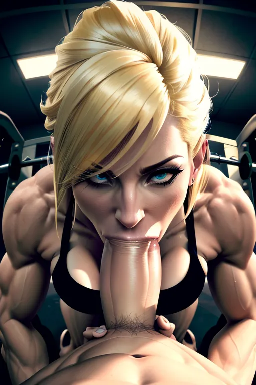 one man, one woman, hot blonde gym babe giving a man a blowjob, slim, gymswear, fake tits, in the gym, nude, naked, eye_contact, looking at viewer, suck cock, blowjob pov, pov blowjob, oral, pov, sucking cock, deepthroat, close_up, male pov, realistic style, close pov, cleavage, all fours, lying down, realistic_cock, pov blowjob, close view, deep_in_mouth, mouth_fucked, horny, naked, orgasm, kneeling