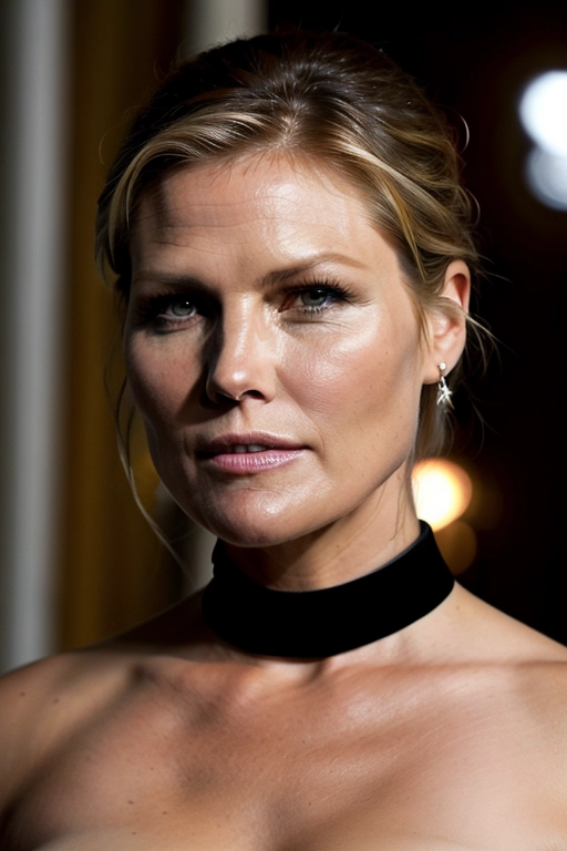 masterpiece, 64k, (((looks like Ali Larter))), accurate face, pores, perfect skin, close-up of face, eye contact, choker