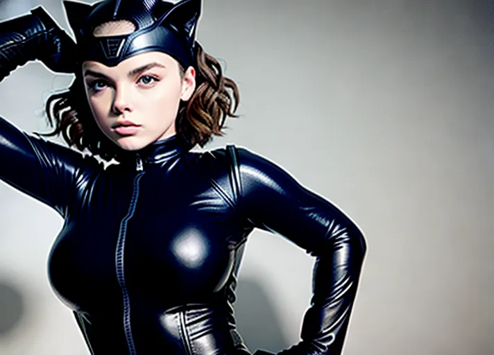 Dopamine Girl Camren Bicondova As Catwoman Skin Tight Leather Ypxa0agwwbl 