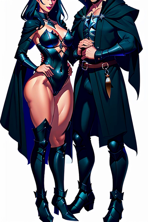 We see a (((couple))), a man and a woman, a medieval witch comforting a dashing knight, (the witch has beautiful black hair), she has soft thin eyebrows, she has green cat-like eyes, concave nose, soft cheeks, full lips, narrow chin, she has a thin figure, with cute breasts, thin waist, curvy hips, bubble butt, full thighs, cute feet, she is wearing a pointed witches hat, black witch robes, she is disrobing, she is exposing her vagina to the knight, (the knight is a dashing red head), he has defined eyebrows, he has blue eyes, concave nose, strong cheeks, strong chin, red beard, he has a mucular frame, biceps, triceps, abs, he is wearing a knights apparel, he still has pants and boots on, the with and the night are in a cottage, they are fixing to have sex, ((high definition)), ((4k quality)), (excellent lighting), (great shading), pristine detail, (very clear picture), ((beautiful vibrant colors)), (accurate at lower prompt guidence), ultra realistic, (((five fingers per hand))).