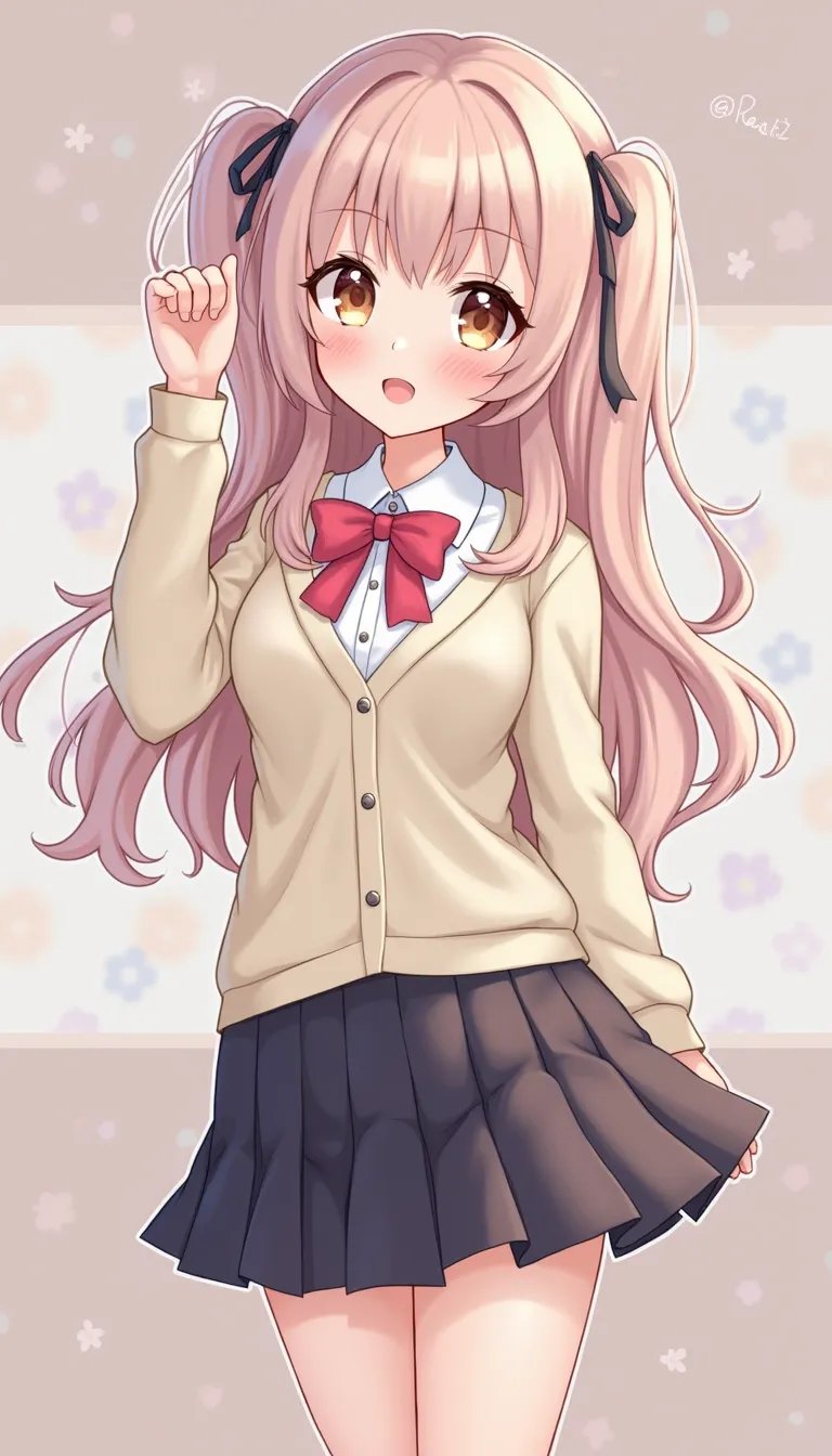 A cute anime girl