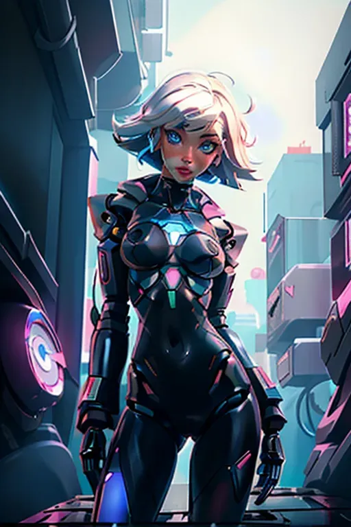 a digital painting of lucyna kushinada from cyberpunk naked in a spaceship, <lora:dpmg_scifi:0.6>, <lora:dpmg_translucent_skin:0.9>, <lora:dpmg_black_see_through:0.6>, athletic, natural breasts, small tits, saggy tits, 30, blue eyes, (white hair:1.2), bangs, short hair, bob haircut, angled bob haircut, five fingers per hand, beautiful face, beautiful lips, curved eyebrows, peaceful, editorial, pixiv, surreal, 8k, natural lighting, (german:0.4), (italian:0.4), (chinese:0.6), (japanese:1), (eskimo:0.4), wet pussy, lucy from cyberpunk, (cyborg:0.8), (cyberpunk:1), (robot skin:1.2), (nude:0.8), nsfw, (robot body:0.6), wide face, pink eyeliner, skinny, (muscular:0.2), crotchless, vagina, realistic pussy