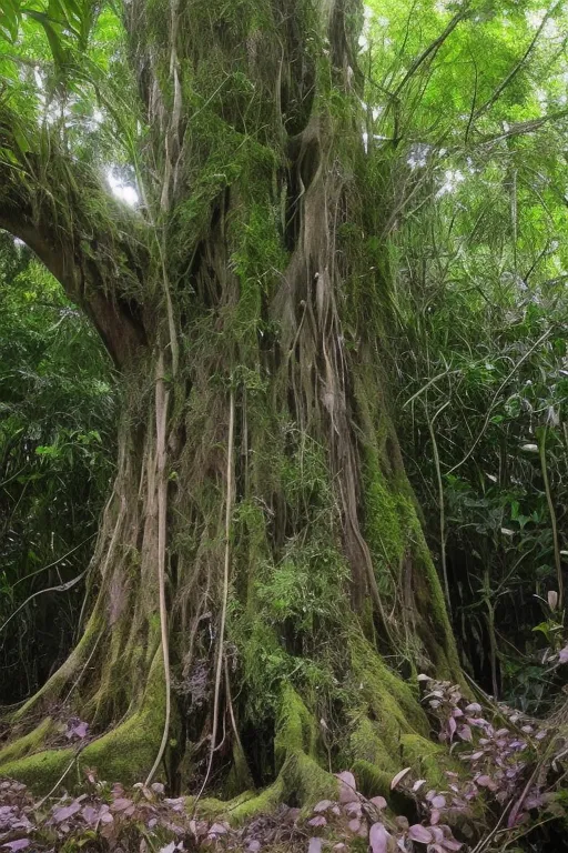 strangler fig, jungle, tropical vegetation, dense forest