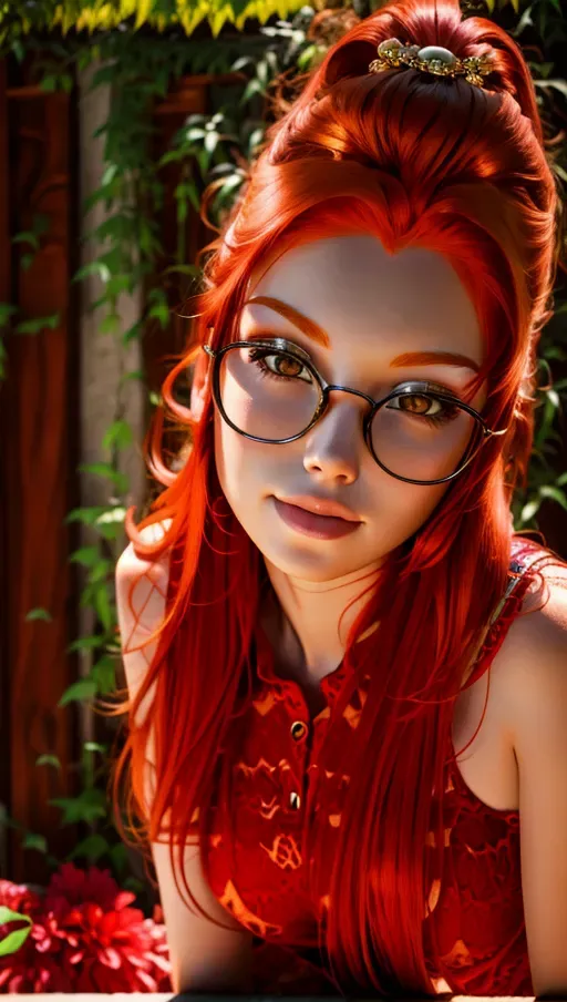 ultra realistic photo of a sexy redhead girl,
full body shot