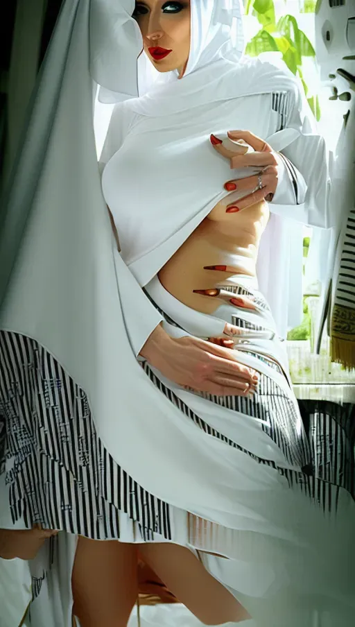naked Nun getting dressed