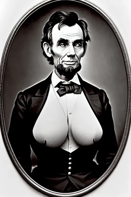Abraham Lincoln with giant boobs