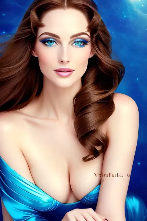 Tall and graceful stature, radiant and flawless pale skin with an alabaster glow, piercing alluring blue eyes, long flowing brown hair that shimmers like sunlight, delicate facial features with a magnetic allure, perfectly arched eyebrows framing her gaze with elegance, full rosy lips holding the promise of secrets and desires, voluptuous and curvaceous figure embodying strength and sensuality, elegantly sculpted collarbone, shoulders, and neck, waist with a gentle curve leading to enticing hips, graceful legs that move like a dancer, leaving a trail of beauty, feet touching the earth lightly, like petals of desire, confident posture exuding allure and grace, mesmerizing presence with captivating blue eyes, expressive features and inviting lips, natural aura with a touch of mystic allure, flowing brown hair cascading with enchanting charm, warm and radiant pale skin exuding grace, motherly presence with nurturing energy, plump comforting lips symbolizing protection and wisdom, cascading brown hair evoking a sense of mystery, ethereal posture with subtle wisdom in her pale skin, curvaceous allure and intriguing features, expressive blue eyes radiating compassion, graceful posture and nurturing presence, regal allure with a touch of divine motherhood, vibrant aura with a connection to nature, sun-kissed skin with an earthy elegance, curvaceous celebration of feminine charm, expressive playfulness and sensual presence, mysterious allure in her captivating blue eyes, confident allure with a touch of mystery, tempting lips and a universe-evoking gaze, oceanic blue eyes and shimmering hair, captivating features and lips of promise, curves exuding both confidence and elegance, cosmic aura with an adorned allure, graceful and slender body shape, shimmering blue eyes like deep pools of uncertainty, long flowing brown hair, contrasting with her pale skin, full and luscious lips with a natural flush, radiant smile balancing warmth and mischief, captivating hips, alluring sides, and shapely waist, enchanting gaze revealing boundless compassion, mesmerizing beauty radiating from within, symmetrical facial features and a clear complexion, bright and expressive blue eyes, well-maintained brown hair styled in various ways, well-proportioned body shape with healthy weight and tone, graceful movement and stylish fashion sense, infectious smile and well-defined cheekbones, long, shapely legs and toned arms, delicate hands and clear, articulate voice, natural makeup enhancing her features, high level of personal grooming and hygiene, distinctive and unique facial features, effortless charm and captivating blue eyes, confident body language and graceful movements, well-proportioned neck and strong nails, silky and lustrous brown hair texture, defined collarbones and proportionate waist-to-hip ratio, natural, minimalistic beauty with no makeup, relaxed and open body language, soft and smooth skin texture with an elegantly arched back, well-maintained and styled brown hair, unique and captivating style choices, confident and relaxed posture, symmetrical facial features with smooth pale skin, bright blue eyes and well-defined lips, well-groomed brown hair styled to perfection, fit and toned body with an athletic appearance, stylish sense of dress and well-maintained nails, long and shapely legs, defined cheekbones, hourglass figure exuding a youthful and fresh appearance, goth makeup, emo makeup,
