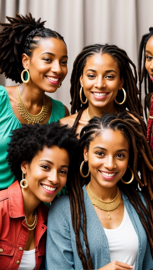 selected ethnic - African descent,
age range - 18 to 30 years,
scene - inside a Munich hotel room, ((lying flat in bed)),
((kuddling close to an invisible observer)),
woman 1 - braided hair with beads,
woman 2 - afro with highlights,
woman 3 - short curly hair with a headscarf,
woman 4 - long dreadlocks styled into a bun,
expressions - joyful and energetic,
pose - standing close together, holding onto poles or handles, interacting with each other,
accessories - statement earrings, layered necklaces, stylish backpacks,
makeup - natural with bold lip colors,
camera angle - eye-level, creating a sense of being part of the group,
lighting - natural metro lighting with a slight boost from a fill flash,
resolution - high to capture details,
camera type - DSLR,
camera settings - f2.8, ISO 800, 1-100s shutter speed,
focus - on the groups faces, capturing their joyful expressions,