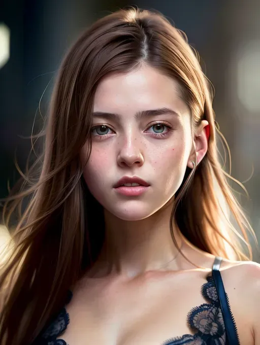 Dopamine Girl Hyper Realistic Portrait Of French Girl In The Style Of Stefan Kostic Full 