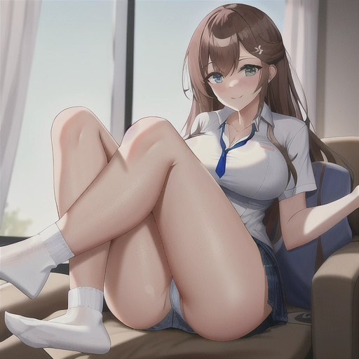 college girl in white ankle socks dirty