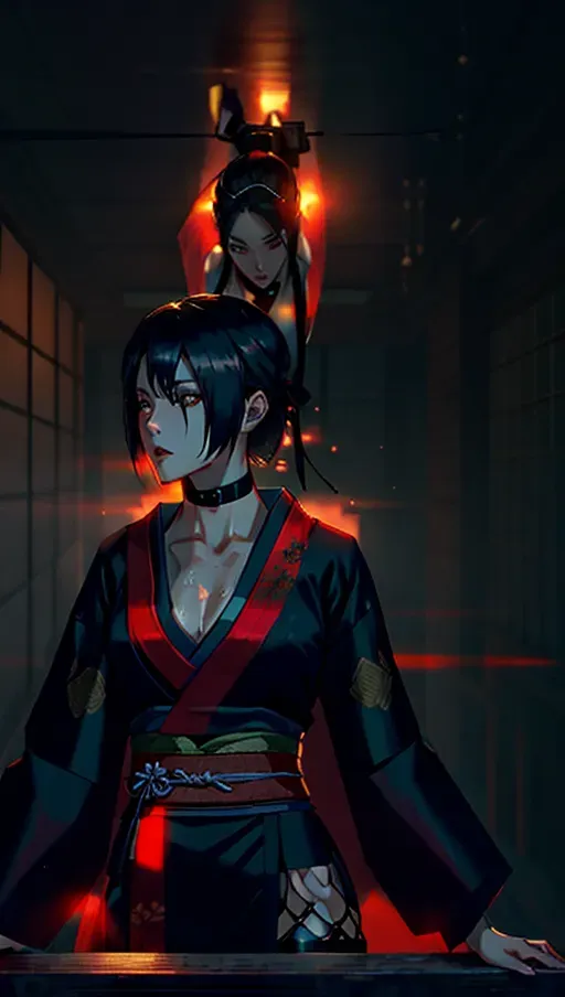 1girl, half body , detailed face, beautiful::5, gorgeous::5, attractive::5, pretty::5, stunning::5, sexy::5, flawless::5, shapely::5, sensual, dirty::5, fatal, lethal, deadly, hurt::5, bruised::5, feudal japan::5, japanese , seductive, surprised, startled, stunned, attacked, ambushed, assaulted, frightened, terrified, alarmed, scared, spooked, panicked, fearful, terrorised, moody lighting::5, night::5, short hair, dark hair, black hair, parted hair, almond shaped eyes, thin lips, solo , masterpiece, ultra high res, professional, photo referenced::5, soft feminine facial features, 27 years old, slender, slim, lean, lithe, pale skin, kimono, dark blue kimono, saliva, saliva dripping, summer, thin clothing, sweat, sweaty skin, shiny skin, eyeliner, small breasts::5, head twisted, head turned, bra, blood::5, bleeding::5, pain::5, feet, foot, dorsal, toes, toe, head tilt, mouth open, mouth agape, parted lips, bending, bent, upper body leaning, upper body forward, upper body bent, arms by the side, turning, head turned, breast covered, chest covered, kimono, skirt, stockings, thin stockings, black stockings, thin socks, arms raised, 2 characters, jumping on, unaware, knives in hand