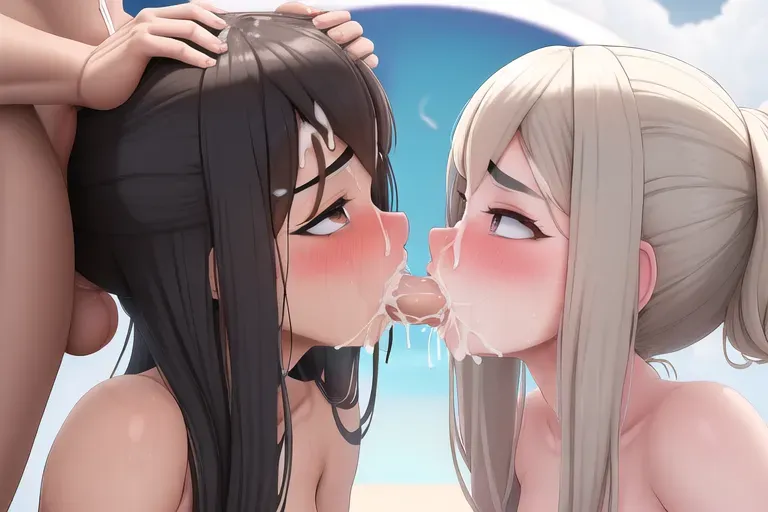dpmg_side_deepthroat_v1, wide shot, 20 year old, jenna ortega, naked, white, beach, studio light, happy, 8k, , sucking dick, small tits, ((((cum on face)))), dick