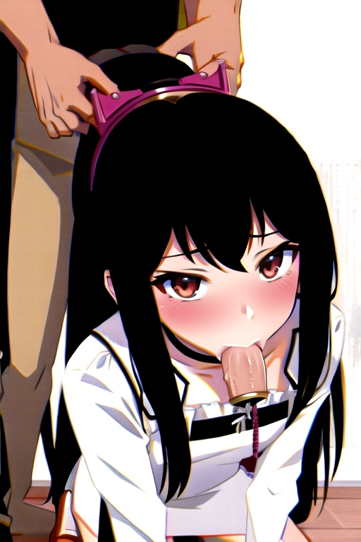 <lora:short_dress_a:1> sexy female wearing short dress, on her knees sucking a mans huge dick
dpmg_side_deepthroat_v1