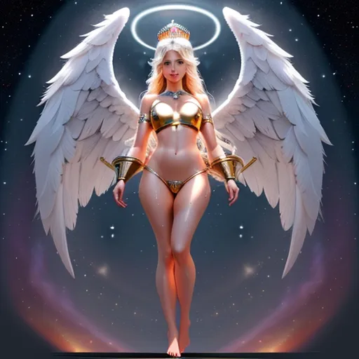 a 8k high detailed photo of full body shot
female Intimacy saint
religious tone
Spirituality Sex
Ultra Detailed
Best Quality
Most Detailed
Angel Wings
Angelic
Lighting
Love
Hope
Magic
casting
Crown
Smiling
happy
Glory
Warrior
Angels
Angelics
Positivity
Happiness
ecstasy
enraptured
sweaty
saving
God
Royalty
Morality
Goodness
True Good
Power
Force
Authority
Ethical
Saviour
Halo
Always and Forever Sentimental
in heat
hot
ultra hot
best
best lighting
tantric
Neutral
Brilliant
Logical
Compassionate
Perfect
Perfection
Exciting
Integrity
Winged
Courage
Purity
Harmony
Beauty mark on upper lip
Family
