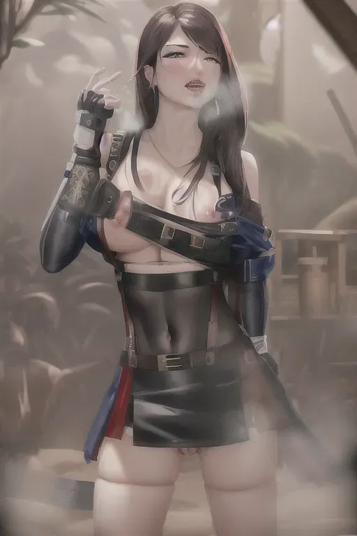 <dpmg_cowgirl_v1> tifa lockhart, brunette, gorgeous tits, pussy fucked, blue eyes, horny, ahegao, squirt