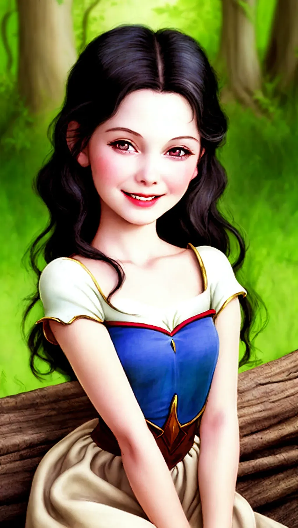 Dopamine Girl Disneys Snow White Illustrated In Realistic Concept Art Style Her Smile Is Cute 