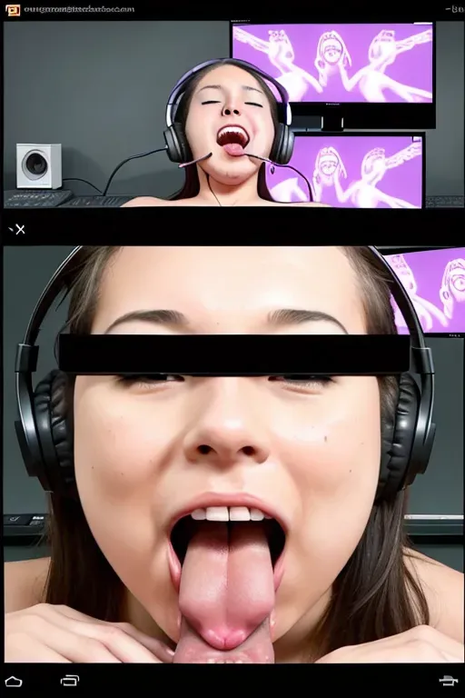 Dopamine Girl - Coding girl in nude, terminals, watching porn, multiple  screens, wet pussy, ahegao, horny, headphones, happy, tongue out, multiple  angles, web cam, multiple positions 2ZxGnreob8v