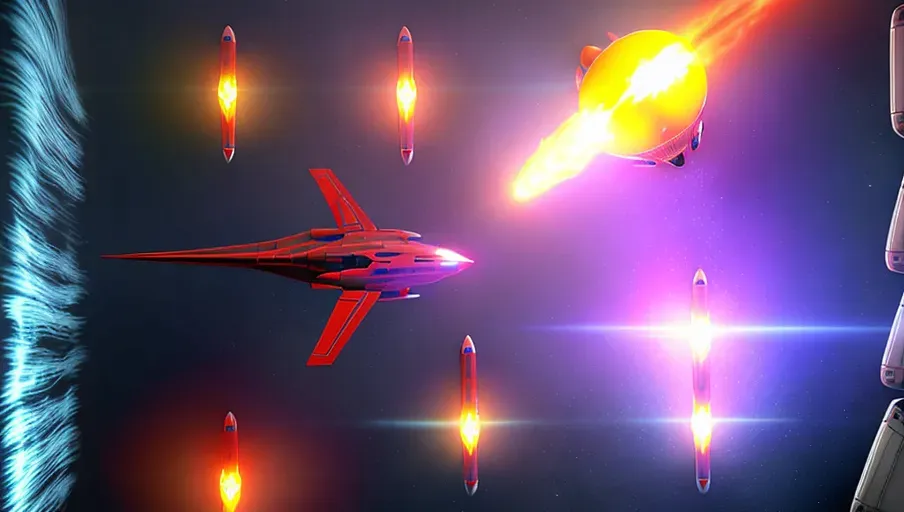 Masterpiece digital painting, sci-fi (Top view of UFO crash landing),(crash explosion in pacific ocean) (uap)