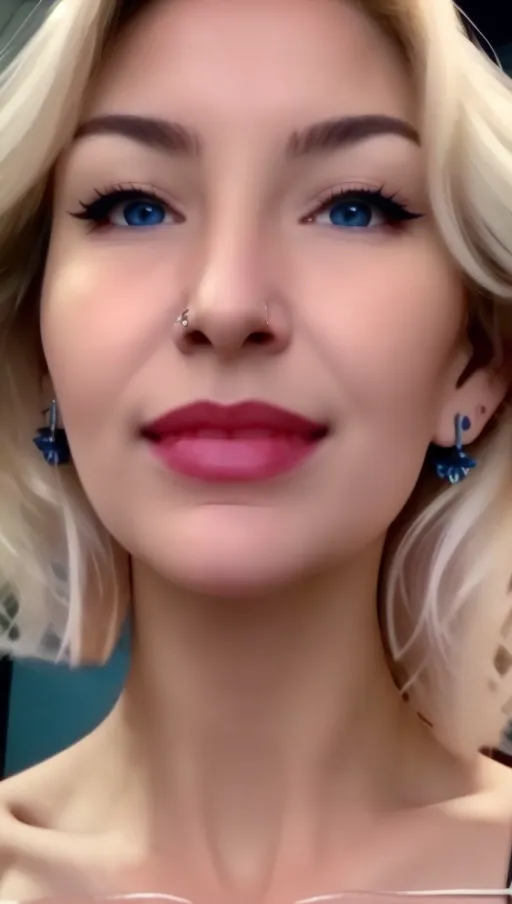 <lora:Pw9zBdMgx5o_Kallmekris_2:.7> Kris selfie blond hair til tok star kallmekris huge boobs cleavage tease