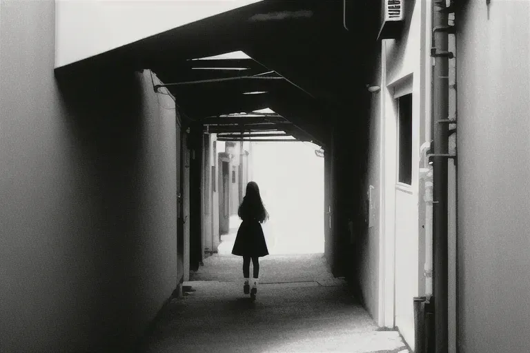the young woman walked down the alley way not seeing the tentacles waiting in the shadows