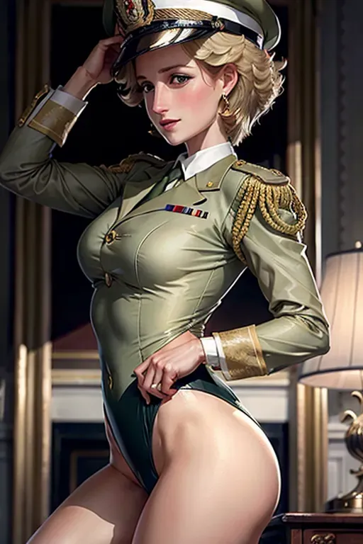 Young Princess Diana, ((Leotard style military Uniform))
