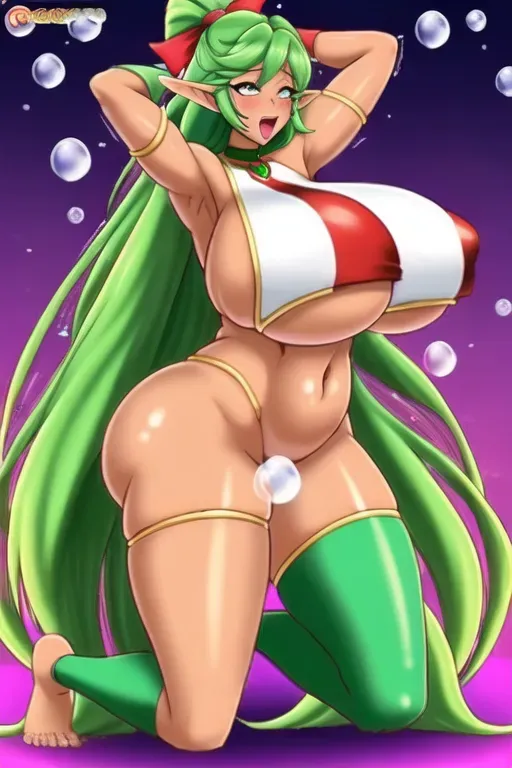 1girl,elf,long hair,tan line,gorgeous,huge breast,engorged nipple,huge nipple,big nipple,(showing full body),highest quality,top quality,professional,8k,huge areola,big areola,engorged breast,puffy nipple,unrealistic breast size,slim waist,thin waist,tiny waist,curve,fat ass,wide hips,big hips,bubble but,huge ass,unrealistic ass,choker,pleasured,ahegao,huge tits,big tits,gigantic boobs,gigantic tits,thigh highs,pawg,nsfw,kneeling,normal belly,arm gone