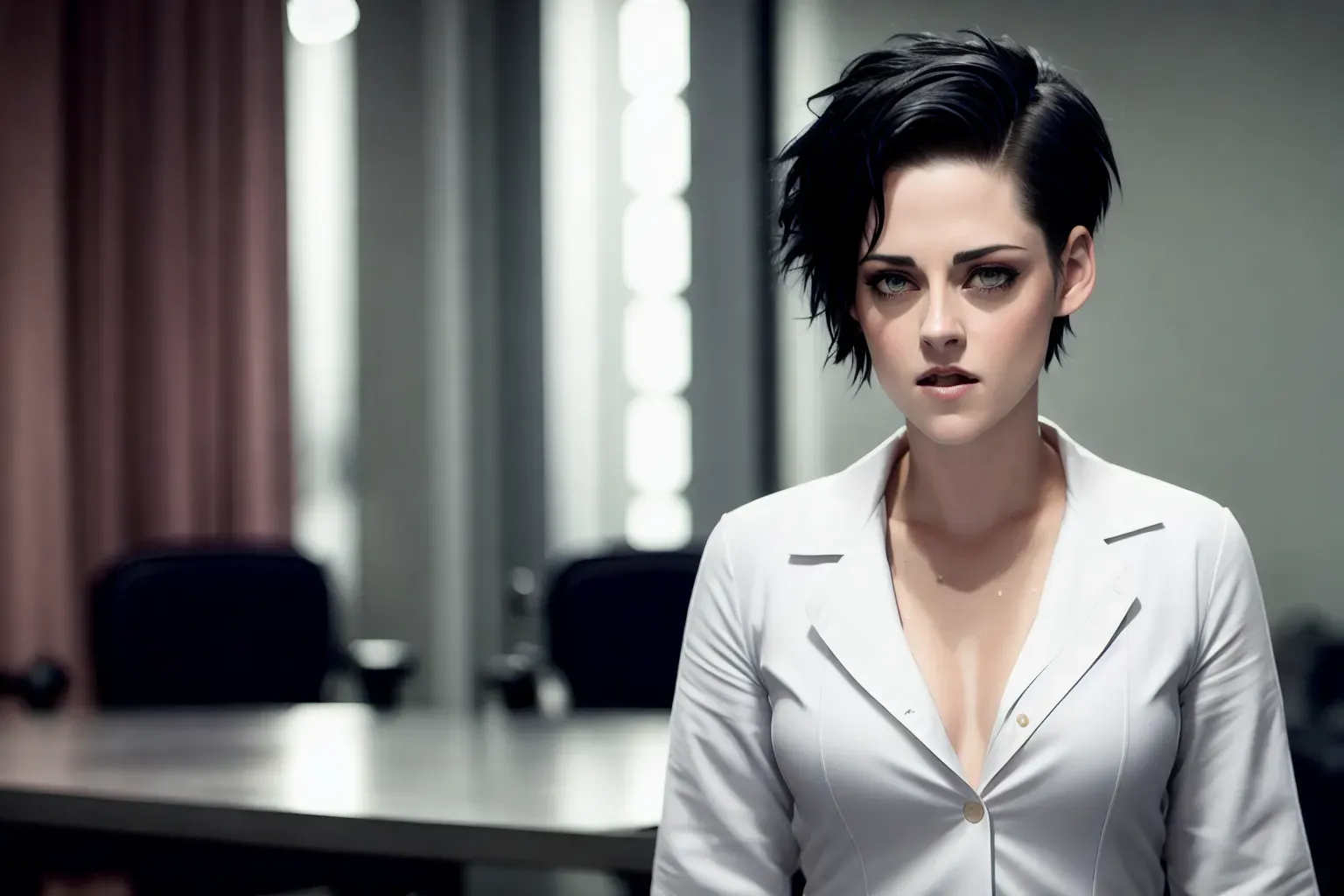 Dopamine Girl - a concept art of, Kristen Stewart, angry, ((accurate ...