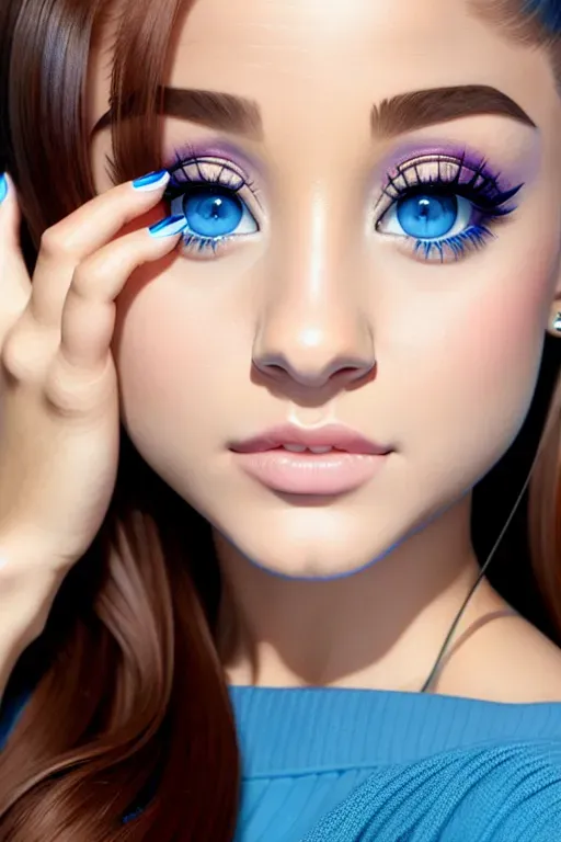 Dopamine Girl Hyper Realistic Image Ariana Grande Face Realistic