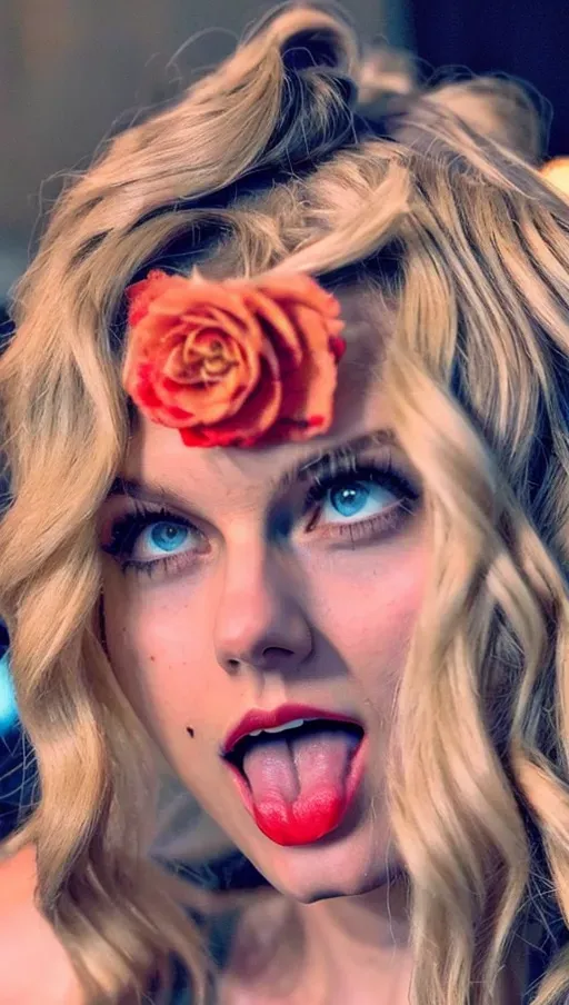<lora:dpmg_ahegao:1>, (Taylor swift), 18 years old, extremely detailed face, a realistic gritty, topless, photo, long hair,face close up,tounge out, portrait, eyes rolled back, unreal engine, artstation, detailed, cinematic, unreal 5, daz, hyperrealistic, octane render, ((intricate details)), detailed eyes, hdr, small forehead, ((intricate details, hyperdetailed)),leica camera style, f1.4, film grain, realistic, colorful, 8k, trending on artstation