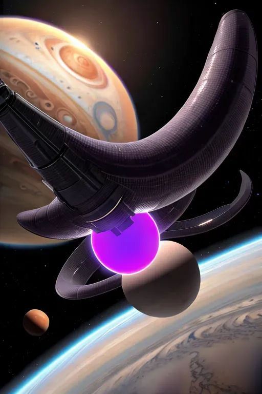 A high resolution image in the style of BIGBIG, focused on sci-fi high-tech mass vore, with a planet-sized futa purple and black dragoness, two hyper cocks, four hyper balls, asscheeks the size of Jupiter, and a stomach twice as large, a series of satelites and space stations orbit her, and at least one large city can be seen on her belly, she is devouring a fleet of alien ships, swallowing them like a black hole via every orifice
