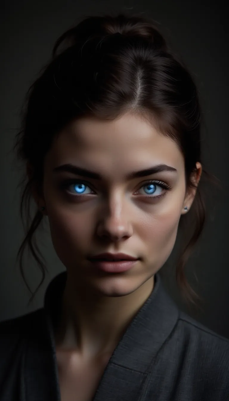 woman, Glow_eyes