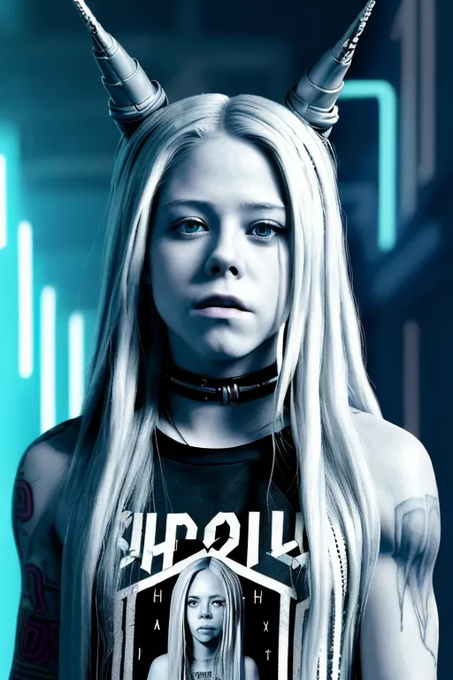 Dopamine Girl Avril Lavigne Naked Perfect Face High Quality Face K Cyberpunk