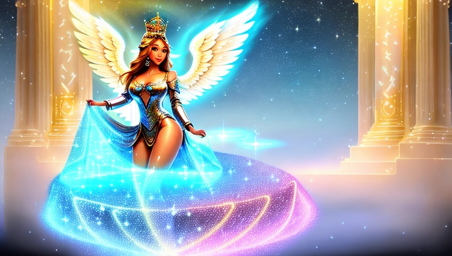 ((a 64k high detailed photo of Female)),
HDR, Professional, ((has clothes))) ((Has Attire)) Godly Ultra Detailed Best Quality Most Detailed ((Angel Wings)) Angelic Lighting Love Hope Magic casting Crown Smiling Queen happy Glory Warrior Angels Angelics Positivity Happiness ecstasy enraptured sweaty saving God Royalty Morality Goodness True Good Power Force Authority Ethical Saviour Halo short Hair Always and Forever Sentimental in heat hot ultra hot best best lighting tantric Neutral Brilliant Logical Compassionate Perfect Perfection Exciting Integrity Winged Courage Purity Harmony Beauty mark on upper lip ((Female)) Ethereal Lighting Celestial Lighting (((With Clothes))) ((With God Item)) ((God Tech)) with items of power God Wings ((Afterlife Light)) (Love Worship) (Perfect Tits) (Perfect Ass) ((Happy Expression))