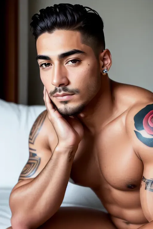 masterpiece realistic, top-quality image, high-resolution photograph (8k) of Maluma fully nude on his knees sucking big white cock, his face in perfect light covered in cum (very highly detailed face, sharp accurate eyes, very realistic handsome Colombian face (light stubble) accurate highly detailed textured skin (pores), accurate tattoos), cum dripping from his chin and mouth, artistic aesthetic, cocksucker, cum slut, facial, cum, eyes
