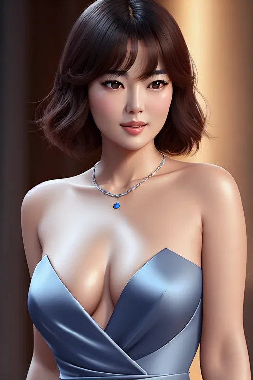 Dopamine Girl A Digital Painting Of Song Hye Kyo Naked Walking At The