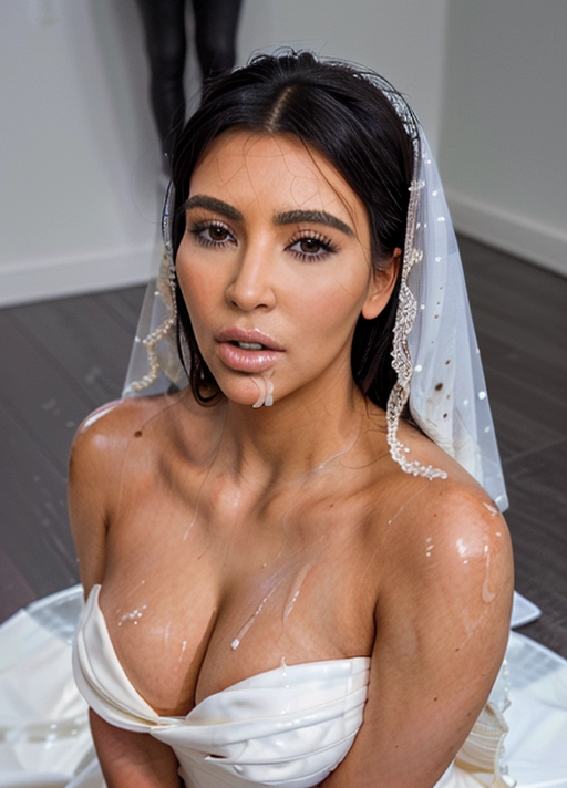 64k uhd, Masterpiece, best quality, insanely detailed, realistic, hyper realistic, full body photo, ((Kim Kardashian)) is kneeling on the floor in front of an african male, ((wedding dress and white veil)), massive cock, giant black dick, mandingo)), cumshots, Bukkake, spermface, sperm, white cum, orgy, cum on body, cum on clothes, covered in cum, full body, (RawPOVBlowjob), (RawBBCBlowjob), ((BBCCum)), bbc-facial, bukkake, cum, facial, <lora:add_detail:.5>, <lora:detailed_eye-10:.5>, <lora:more_details:.5>, <lora:bbc-facial:.5>, <lora:MS_Real_Bukkake_Lite:.5>,
