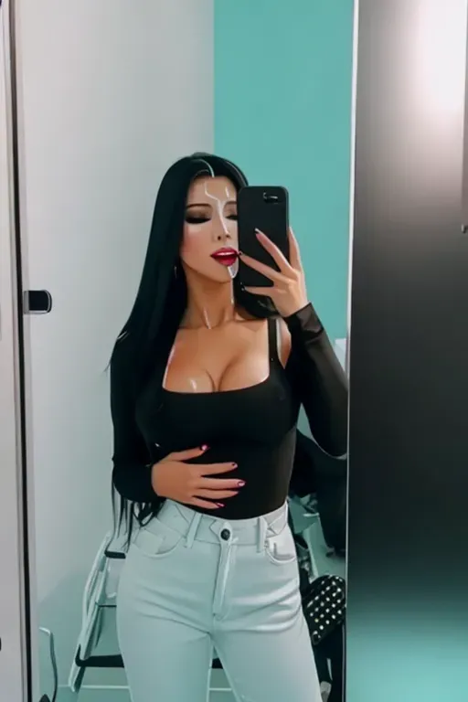 Cum on face tits out