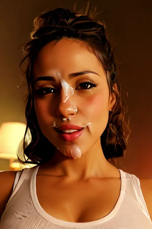 dpmg_face_cum_v1, eye contact, <lora:dpmg_licking:1>